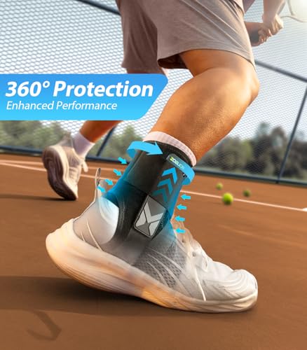 ZOELION Hoop-and-Loop Quick Lace Up Ankle Brace with Side Stabilizing Pads