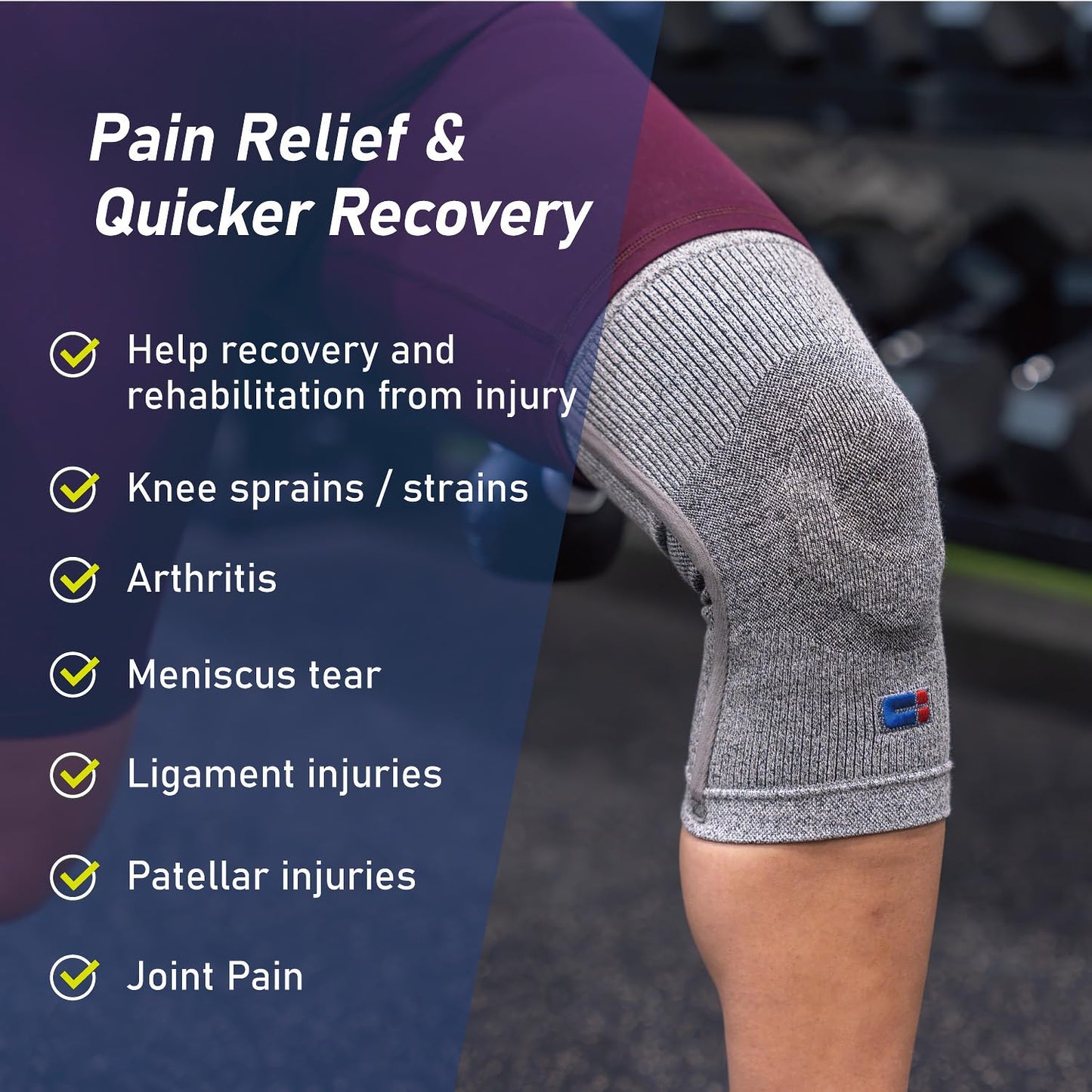 Germanium & Bamboo Charcoal Compression Knee Support Brace