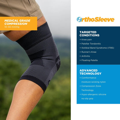 Compression Knee Brace Sleeve for Support & Recovery