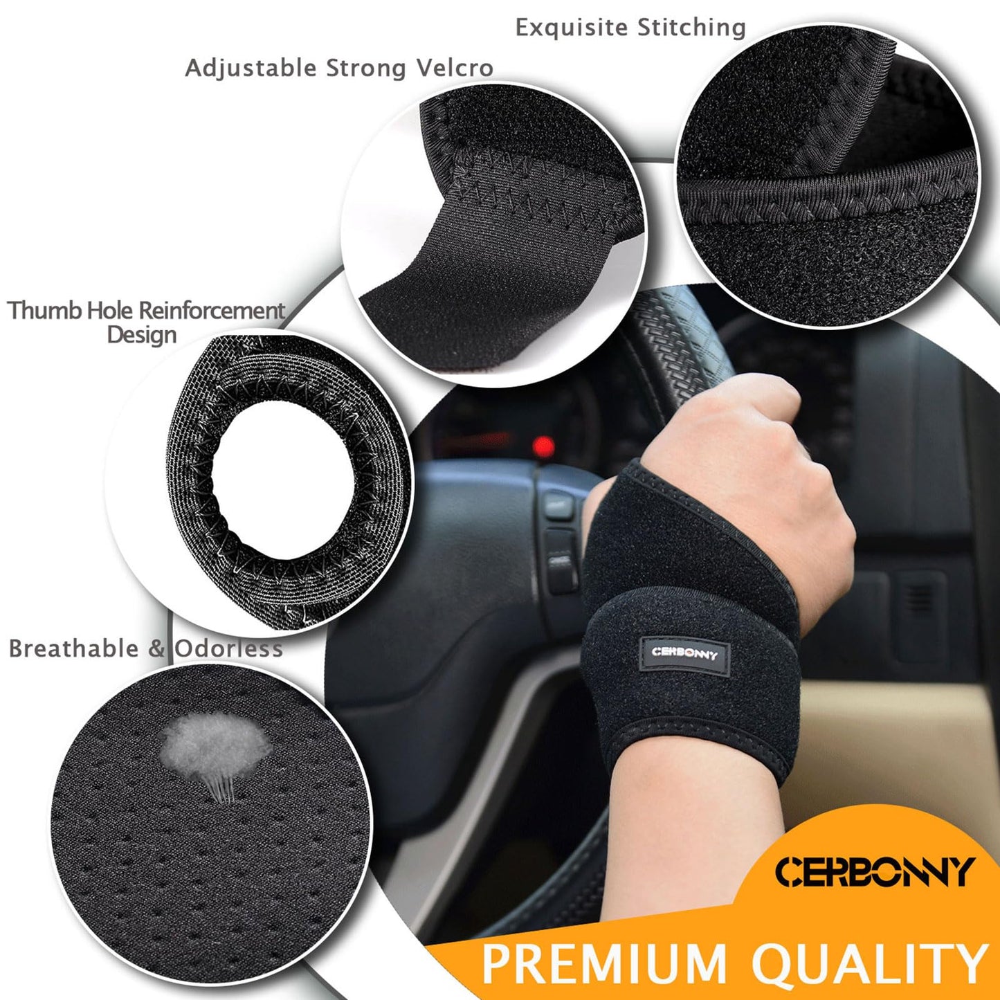 CERBONNY Carpal Tunnel Wrist Brace